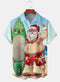 Men's Christmas Funny Graphic Short Sleeve Hawaiian Shirt